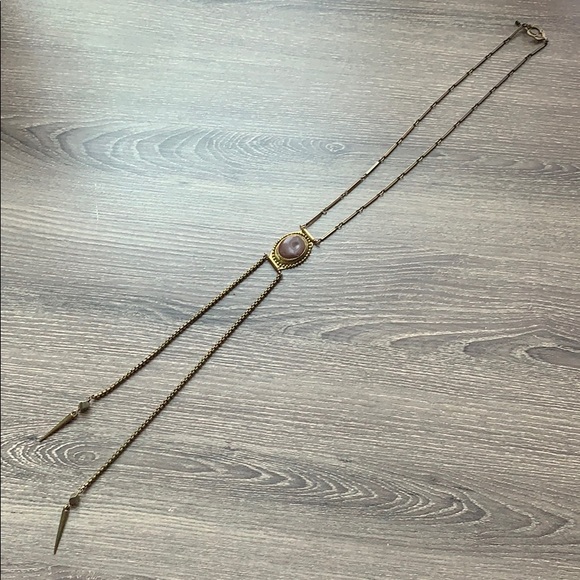 Long brass necklace - Picture 3 of 4